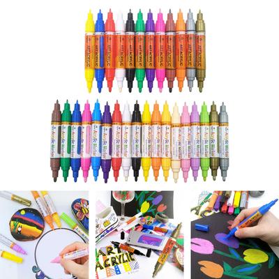 Colors/ing Acrylic Markers Pens for Rock Ing Metal Canvas with Tip Medium