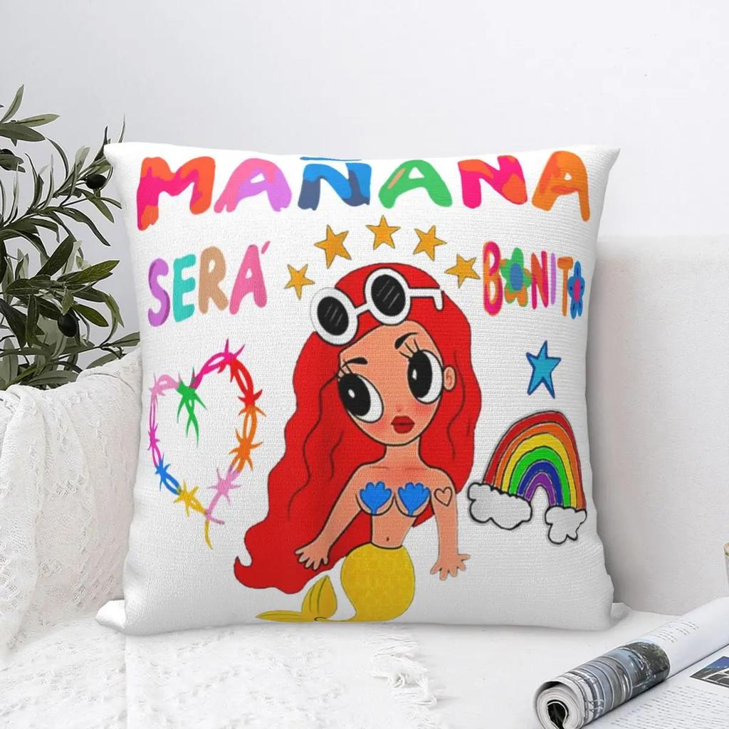 Karol G Manana Sera Bonito Square Pillow Case Cushions for Sofa Awesome Pillowcover Home Decor