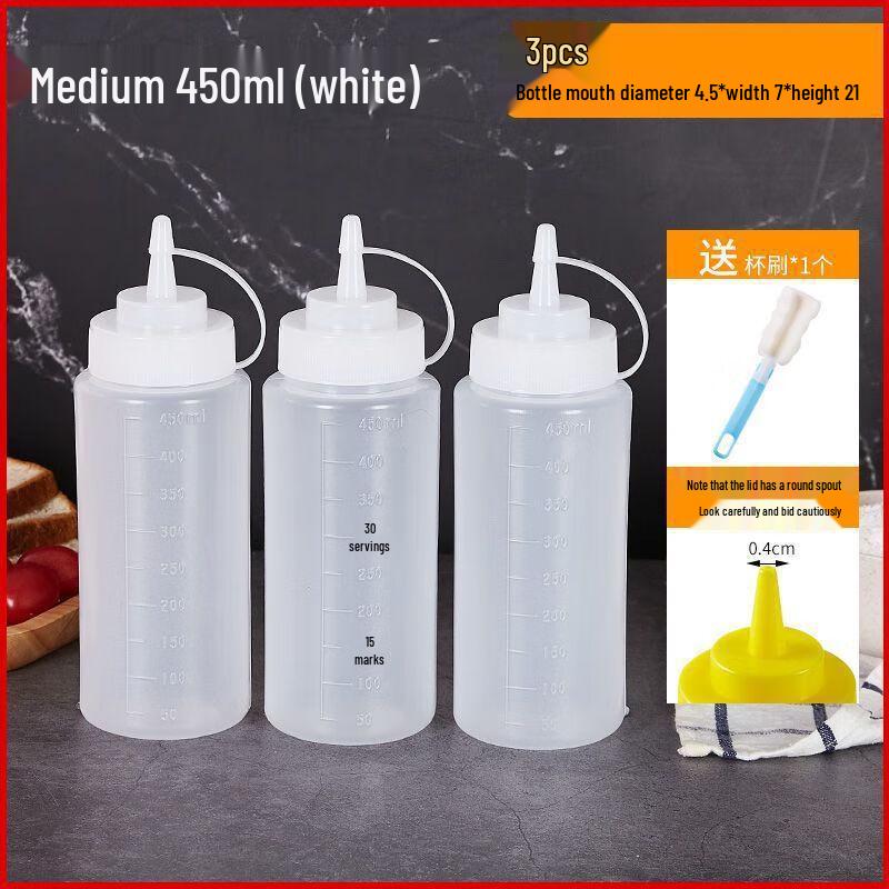 

Upgraded Plastic Squeeze Sauce Bottles 3 x 450ml