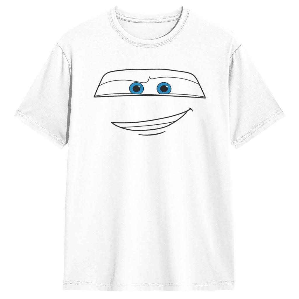 Couple T-Shirt Cars Lightning McQueen Big Face Short T Shirts Harajuku Summer Tees Awesome Casual 100 Cotton Tops Gift Idea