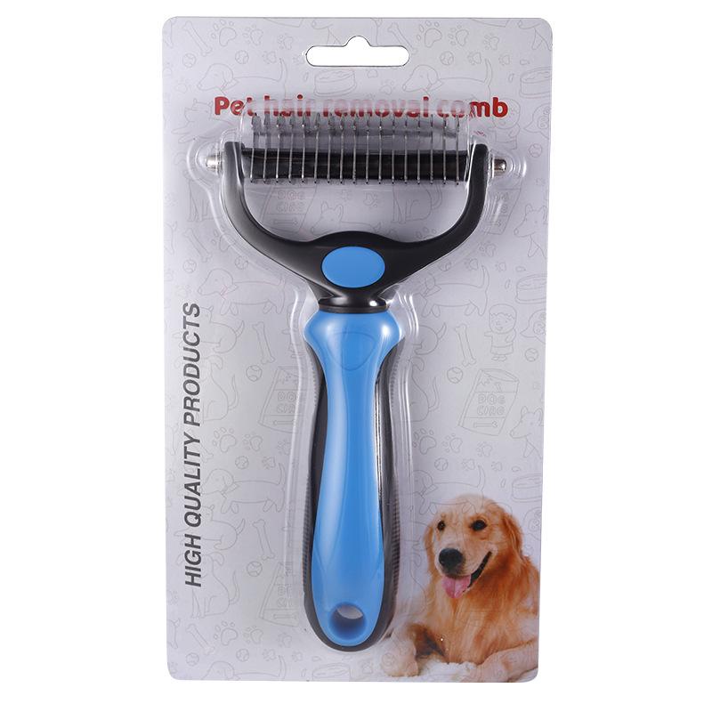 Pente Desembaraçador: Escova de Grooming para Animais de Estimação de Dupla Face para Gatos e Cães