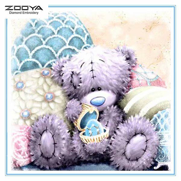 

ZOOYA DIY 3D круглая алмазная картина животное медведь вышивка крестиком домашний декор