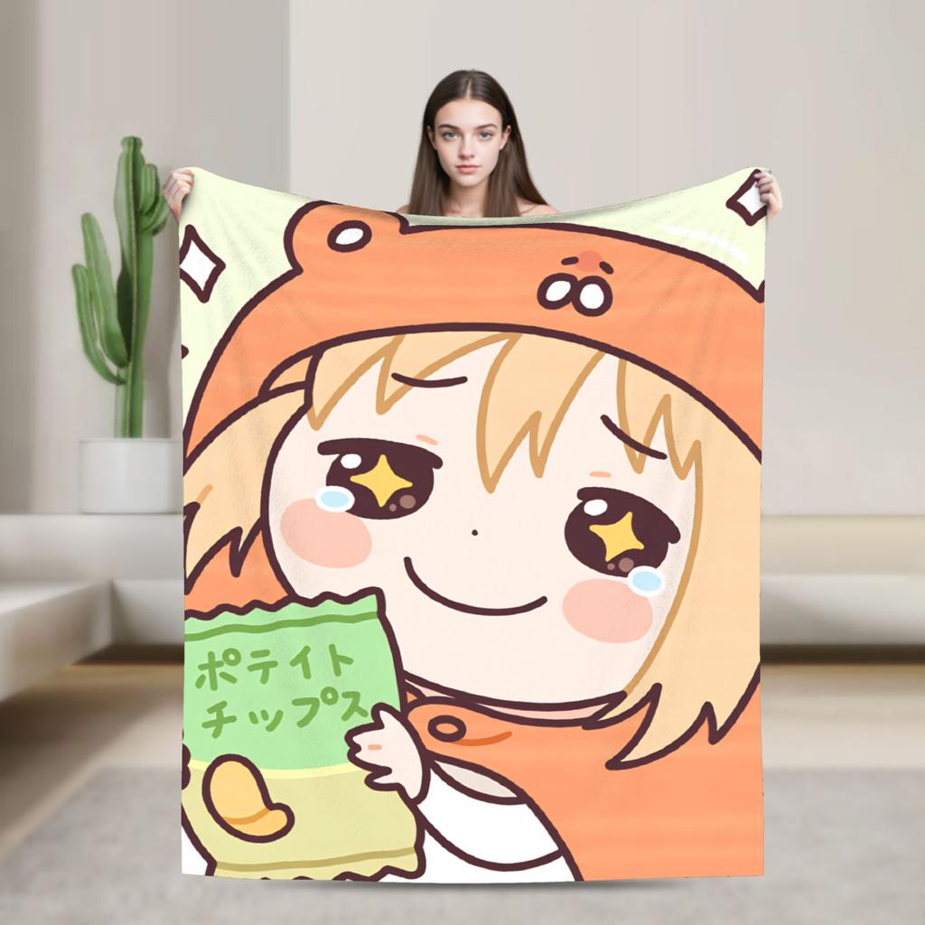 Soft Warm BlanketsBoy Girl Picnic Himouto Umaru Chan Throw Blanket Flannel Bedspread For Outdoor Novelty Sofa Bed Cover