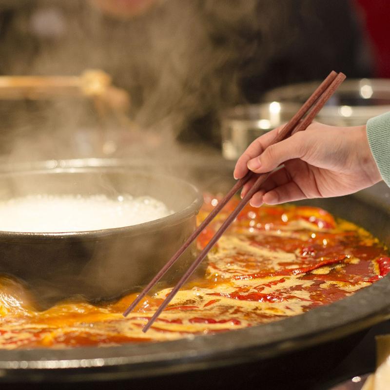 1Pair 2Colors 32Cm Long Size Deep Fry Noodle Chopsticks Food Sticks Chinese Style Lengthen Hot Pot Wooden Cooking Chopsticks