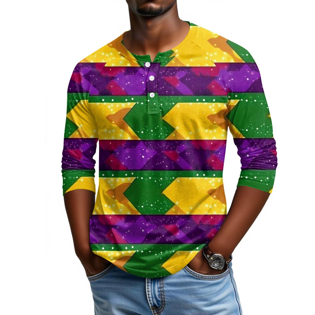 Men's Raglan Sleeve Three-quarter Sleeve Top