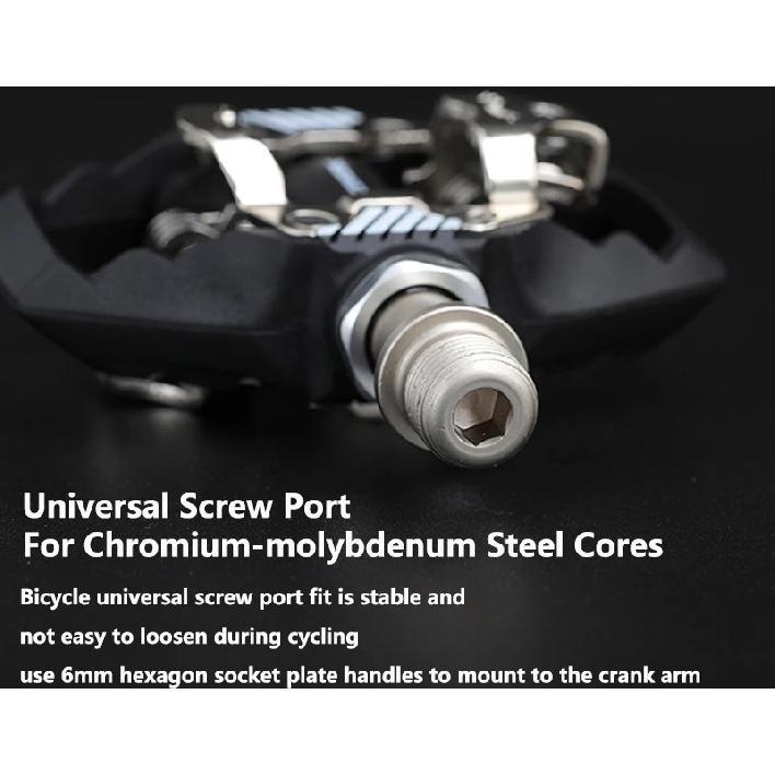 RACEWORK MTB Bike Lock Pedal For Shimano SPD System Nylon Body + Chrome Molybdenum Steel Core Double-sided Locking Footrest