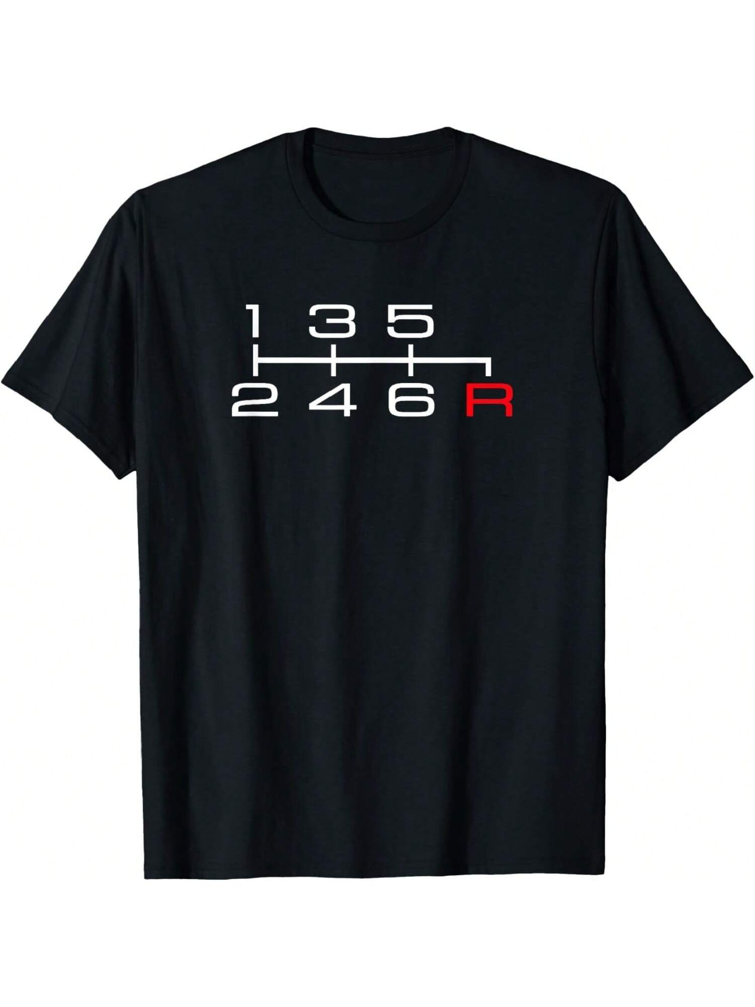 6 Speed Manual Shift Pattern Knob Car Theme T-Shirt S разноцветный