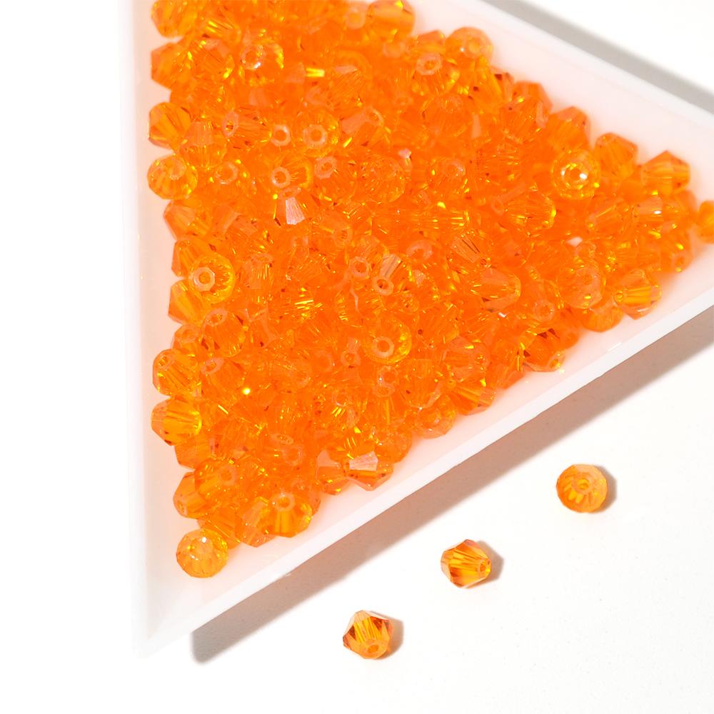 4MM Faceted Austrian Crystals Glass Beads Bicone Shape Spacer Loose Beads for Jewelry Making DIY