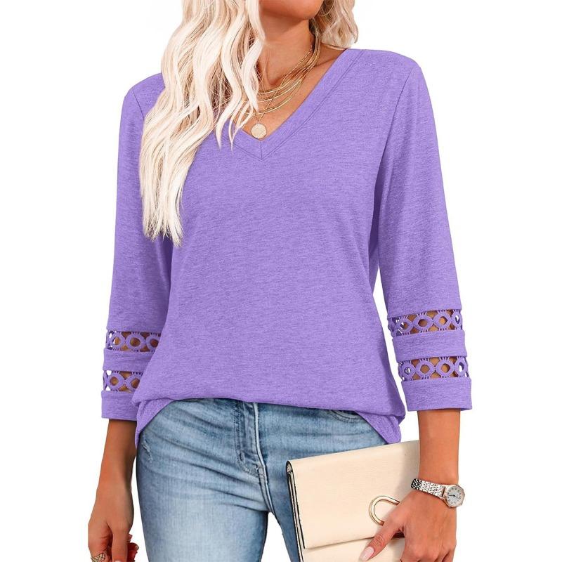 2025 Autumn and Winter New Fashion Loose V-neck Sweater Casual Top Hollow