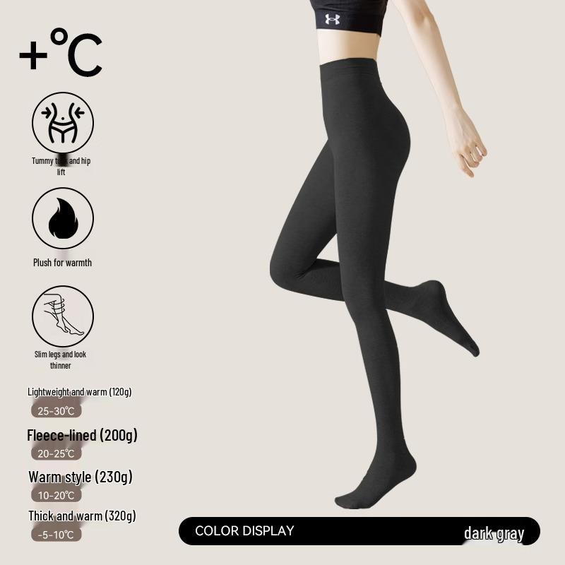 Damen Fleecegefütterte Bauchweg Leggings - Warme Verdickte Baumwoll Steg Strumpfhose für Winter & Herbst