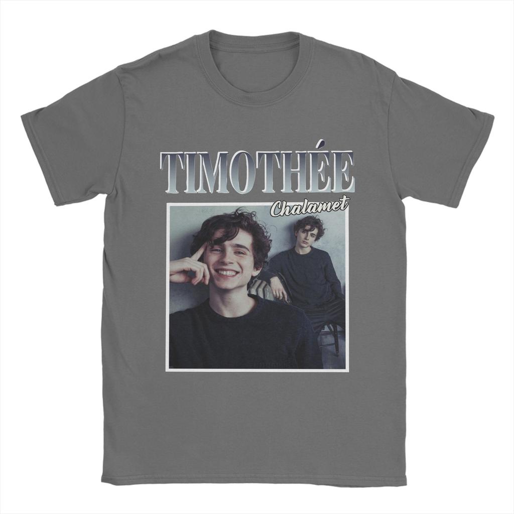 Novelty Timothee Chalamet TShirts Unisex Round Neck 100 Cotton T Shirt Short Sleeve Tee Shirt Plus Size Clothes