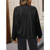 Giacca da Donna Taglie Forti Casual in Ecopelle Biker Manica Corta Giacca in Pelle Top