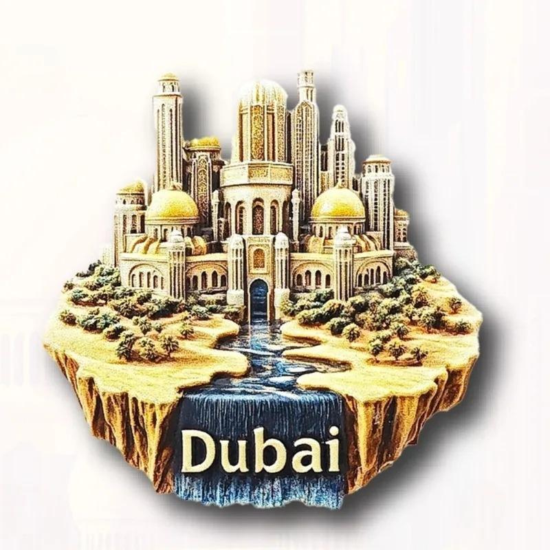 Dubai Refrigerator Stickers Burj Al Arab Travel Souvenirs Burj Khalifa Tower Jumeirah Mosque Fridge Magnets Gifts Home Decor