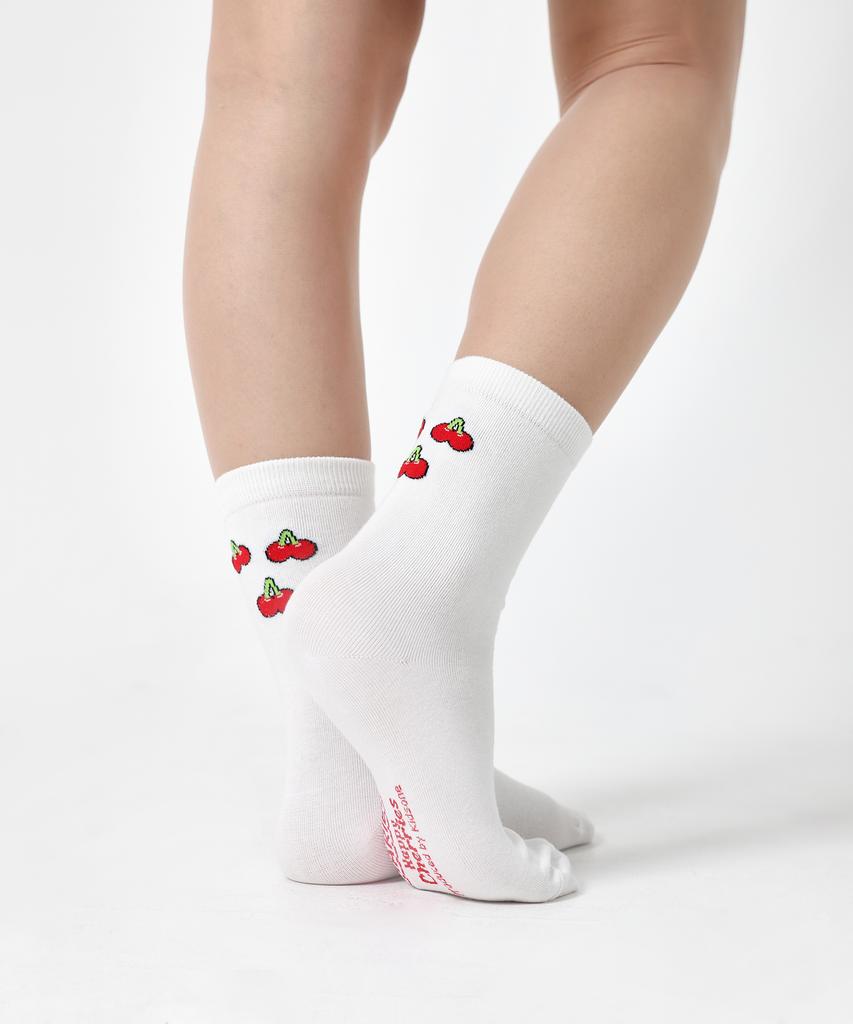 Halibo Fashion Middle Socks Cherry