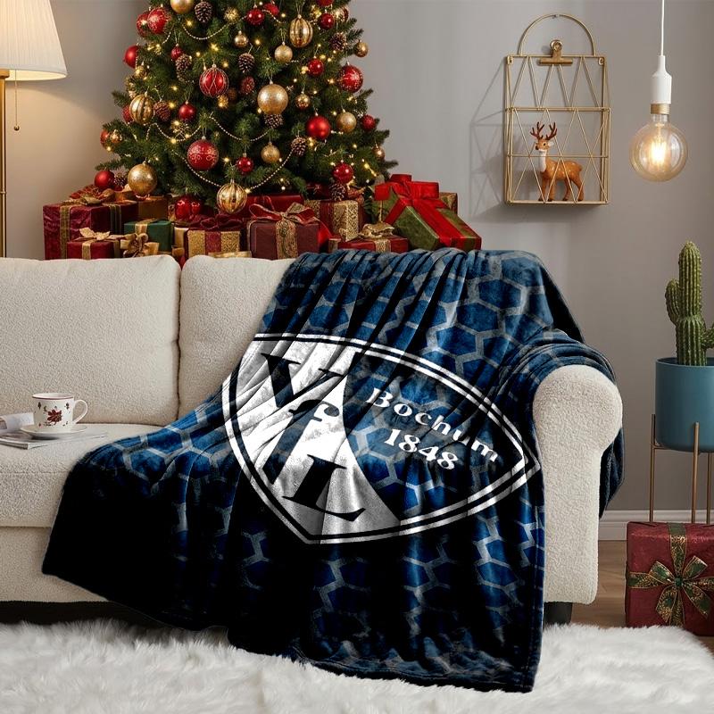 Football Bochum Blanket Lightweight Ideal Bedding Blanket Perfect for Travel, Camping, Living Rooms, Offices, Sofas, Fan Christmas gift