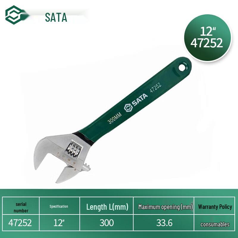 SATA 12-inch European Adjustable Wrench