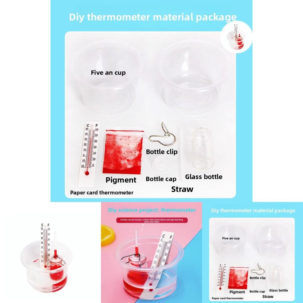 Science Experiment Diy Thermometer Kit With Fun Materials For Kids Educational Activity