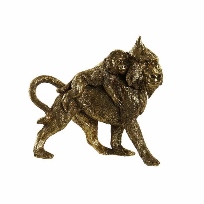 Figurine décorative - FZ-93397 - Doré - Résine colonial - 21x8,5x18,5 cm - Intérieur