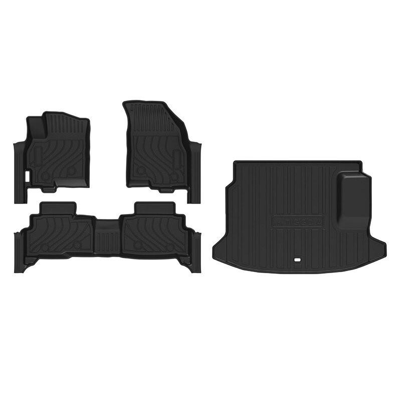 Custom Floor Mats TPE All-Weather 3D Carbon Fiber Texture for 2025-2026 Chery Tiggo 4 Pro Hybrid/HEV