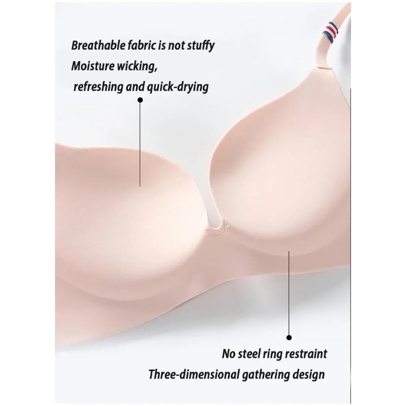 Wireless Ice Silk No Steel Ring Seamless Bra Women Push Up Bra Beautiful Back Sexy Bra Underwear Comfortable Seaml