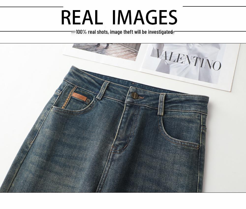 Women's High-Waisted Slimming Harem Jeans - Petite Nine-Point Dad Pants for Spring and Autumn 2024