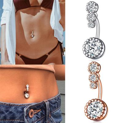 Frauen Bauch Körper baumeln Knopf Nabel Strass Piercing Schmuck