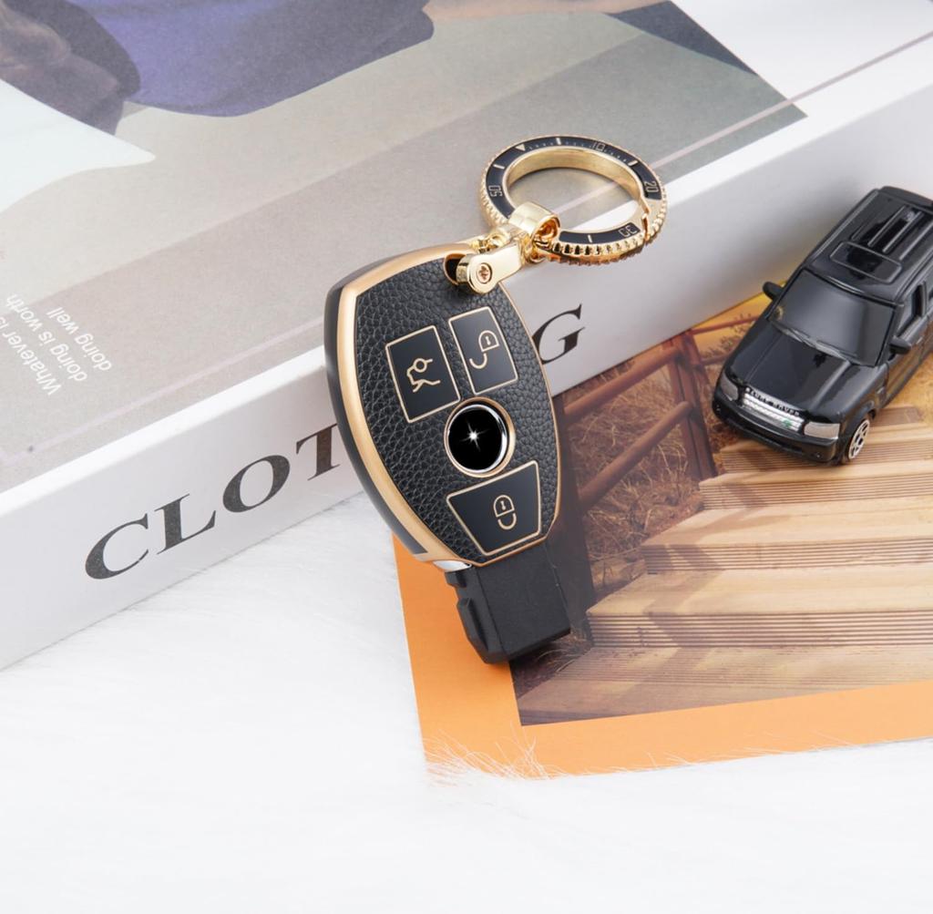 [Unhoke] Benz Key Case, Mercedes Smart Key Cover, S-Class Car, Suitable for A, B,