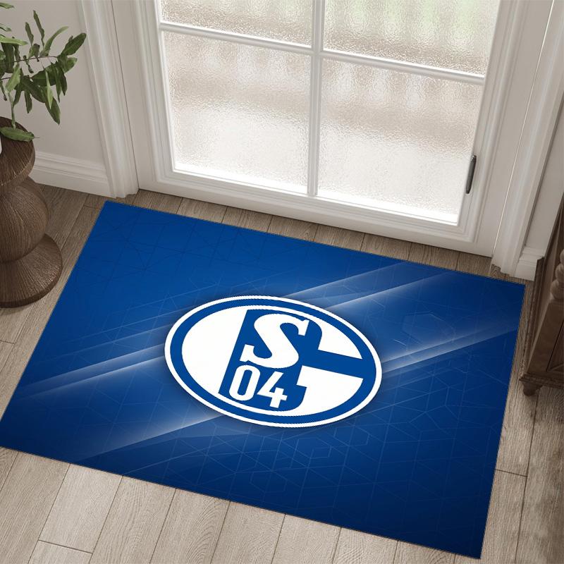 Tappeto in Velluto di Cristallo Design Schalke 04 Accogliente Non?Tappeto Stampato Antiscivolo per Camera da Letto Soggiorno Ingresso