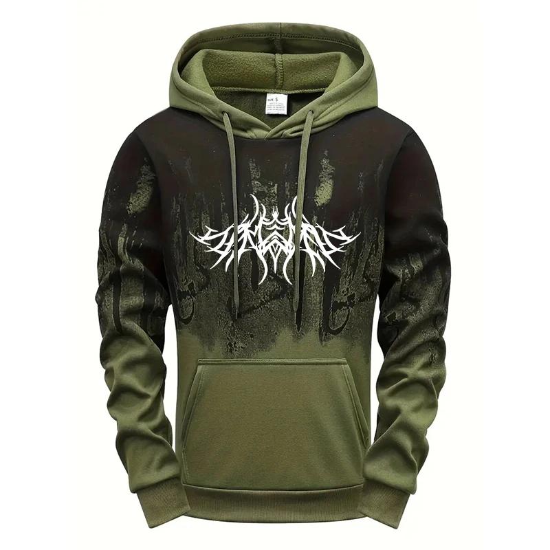 Herren Kapuzenpullover Hohe Qualität Y2K Stil Streetwear Pullover Männlich Herbst Winter Täglich Lässig Sport Kapuzenpullover Fitnessstudio Fitness Oberteil