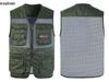 Colete Masculino de Verão em Malha com Vários Bolsos sem Mangas - Jaqueta para Fotografia ao Ar Livre e Pesca para Homens de Meia-Idade e Idosos