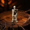 Halloween Statue Skeleton on Toilet Figurine, Funny Gothic Bathroom Statue, Spooky Creepy Home Accents Resin Ornament for Office Shelf Desk Decor Aged