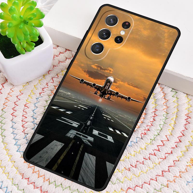 Aircraft Airplane Fly Travel Phone Case for Samsung Galaxy note 10 pro S26 Ultra S23 S24 FE S25 S21 S22 PLUS shockproof Cove