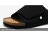 Ruizu Men's Cork Slippers: Trendy Frosted Leather Flip Flops for Beach or Casual Wear.
