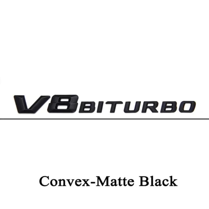 3D ABS Buchstaben Autoaufkleber Kotflügel Seite V8 BITURBO Emblem Plakette Für Mercedes C63 G63 GLE63 S63 W222 W223 W205 W204 Zubehör