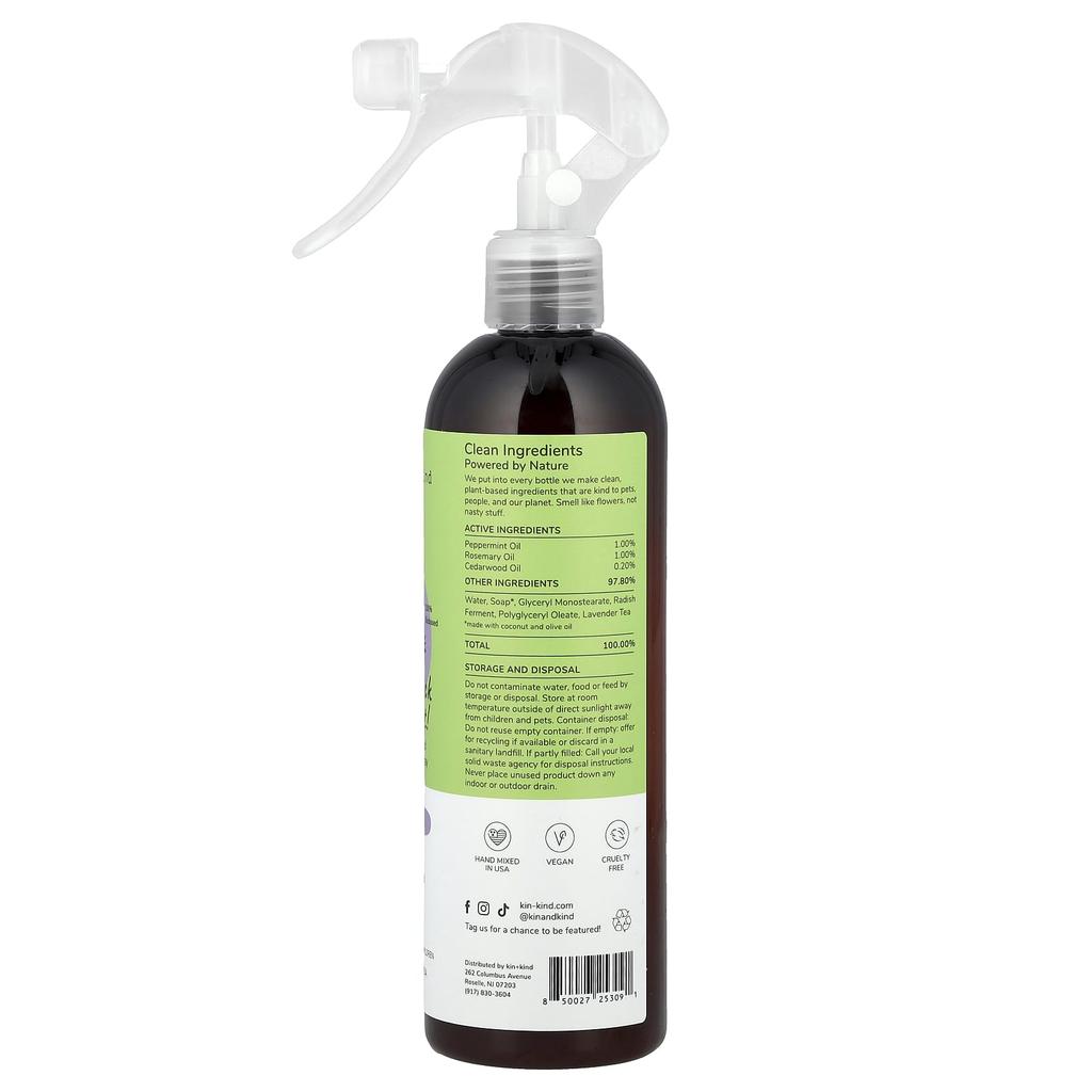 Kin+Kind Flea + Tick Prevention!, Plant-Based Dog Protection Spray, Lavender, 354Ml(12Fl Oz)