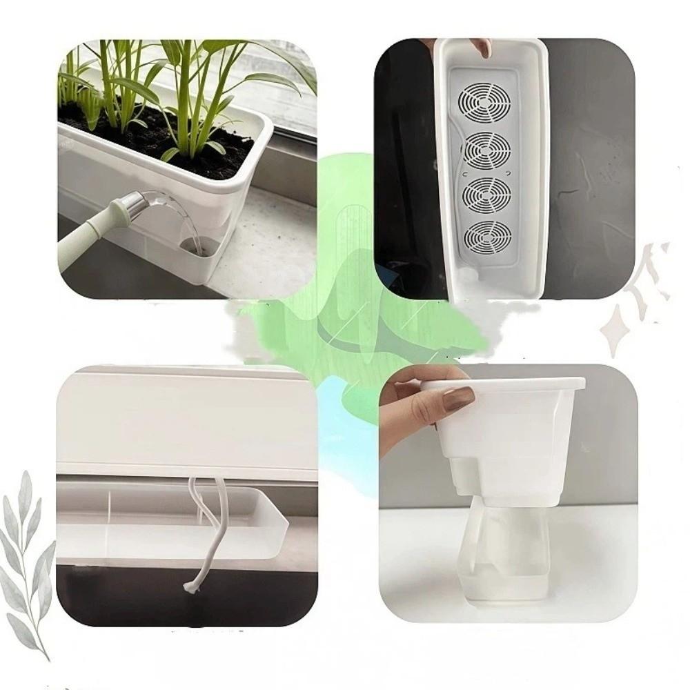 Self Watering Seedling Tray Plastic Growing Box Practical Plant Nursery Pot Vegetable Gardening