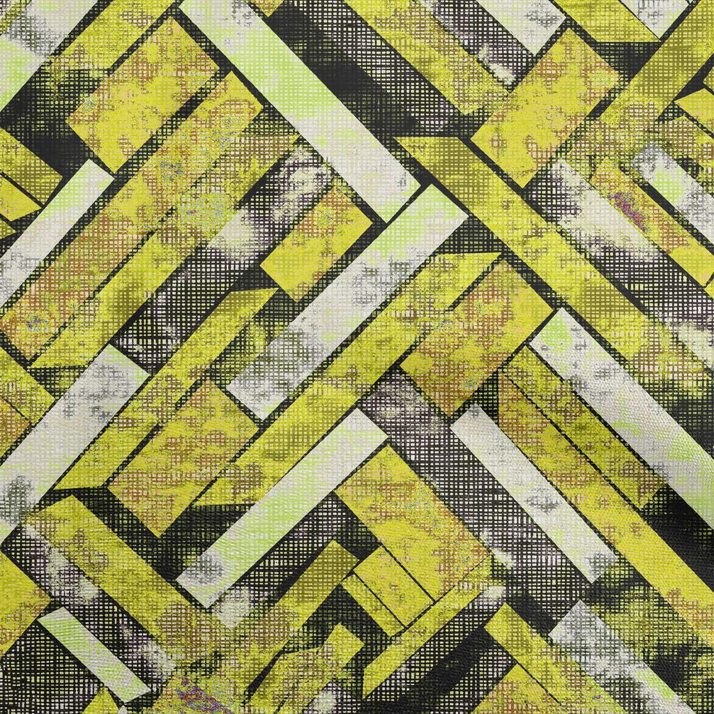 oneOone Cotton Flex Light Green Fabric Stripes Sewing Material Print Fabric By The Yard 40 Inch