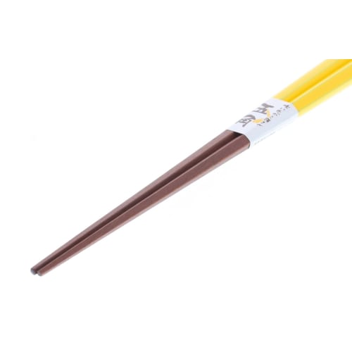 Ishida Japanese-made Frappe Chopsticks, Pentagonal, Yellow, 23cm