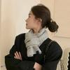 Koreanischer einfarbiger gestrickter Wollschal kurz Damen Mädchen einfach schick gekreuzter Nackenwärmer Schals winddichtes Snood Kragen Halstuch