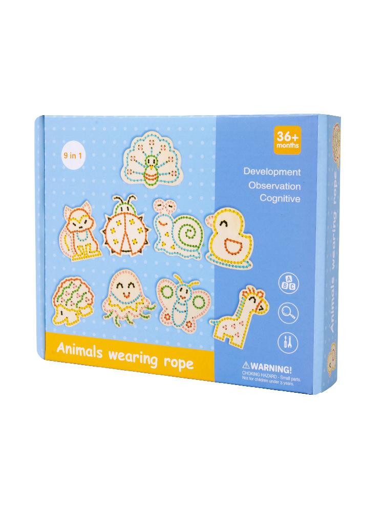 High-Standard Montessori Top-Grade Wooden Top-Grade Lacing High-Standard Cards Play Sets High-Standard For Top-Grade Toddlers Youngsters