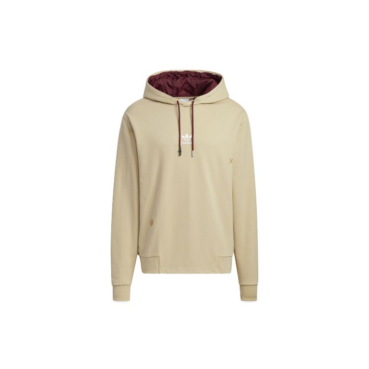 Adidas Originals Trefoil CNY Solid Logo Pullover Hoodie Men Prairie-Brown HC0563 XS