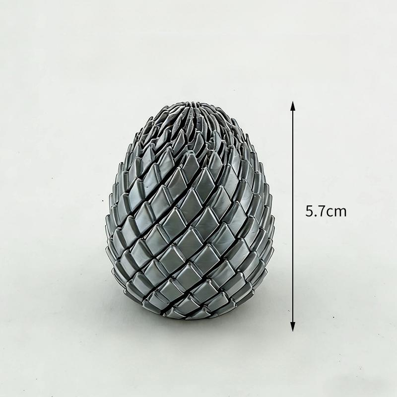Uovo di Drago Giocattolo Decompressione Stampa 3D - Sfera Fidget Rotante Liscia Sollievo Ansia ADHD Giocattolo per Dita Eco-Sicuro per Bambini Adulti