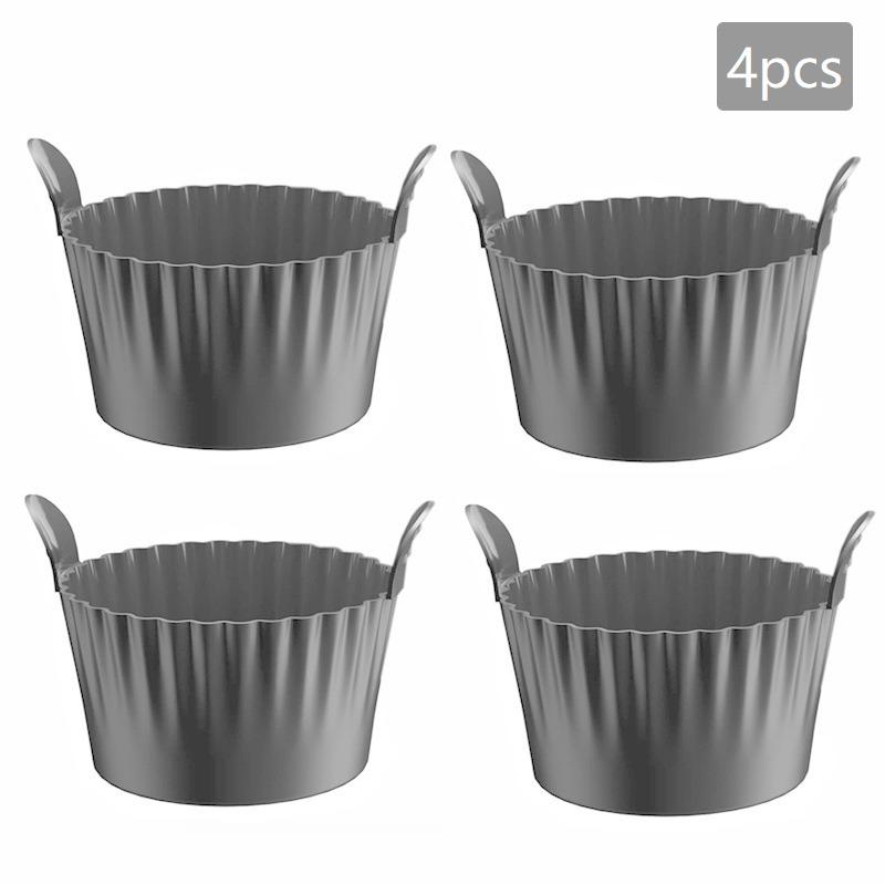 1/3/4 Pieces Reusable Air Fryer Silicone Baking Egg Cups For Eggs, Cakes, Meatballs, Non-Stick Kitchen Baking Tools