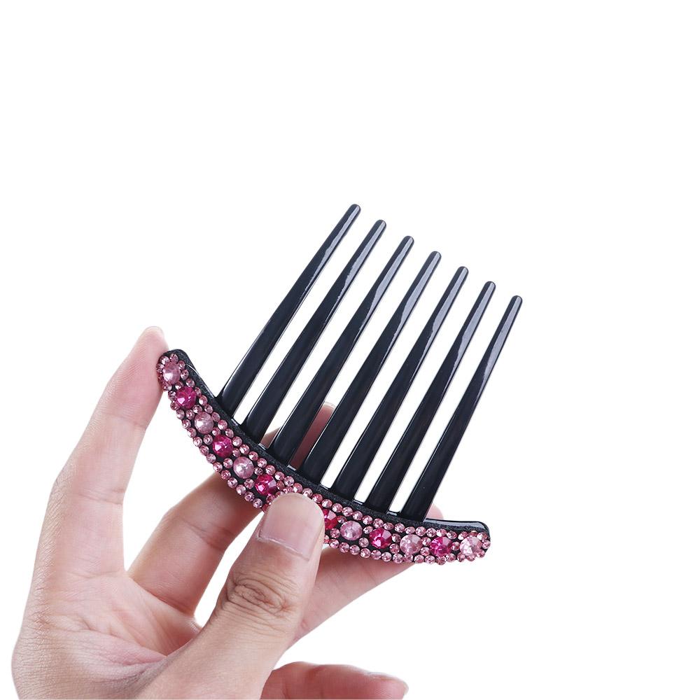 Temperament All-match Hair Accessories Korean Style Headwear Seven-tooth Comb Rhinestone Hair Comb