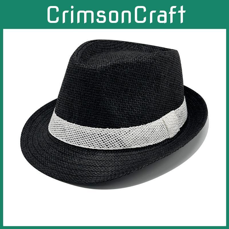 Weaving Jazz Fashion Hat With Wide Brim And Sunshade Design For Daily Outfit