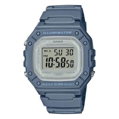 Standard Digital Watch W-218HC-2AV Unisex Blue Gray Cheap Casio International Model (Parallel Import)