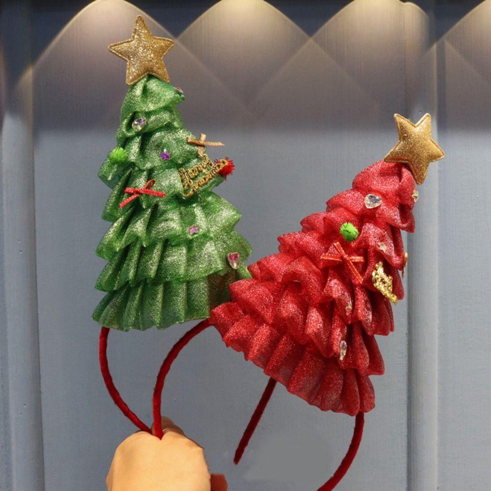 Elk Hair Hoop Antlers Headband Glitter Glowing Christmas Hairband Christmas Headband  Girl