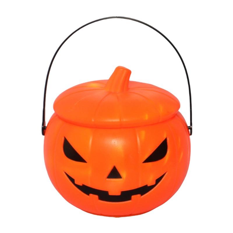 

Halloween Children s Gifts Portable Pumpkin Bucket Candy Basket Dress Up Ornaments Props Scene Arrangement Gift Ornaments Pumpkin bucket with lamp