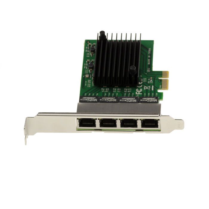 Kalea-informatique carte pci express (pcie) 4 ports rj45 gigabit ethernet 10 100 1000 mbps - quadruple chipset realtek rtl8111f