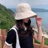 Bucket Hat Women's Summer Ponytail Breathable Sunscreen Sun Hat Anti-purple Line Vinyl Sun Hat Summer Hat